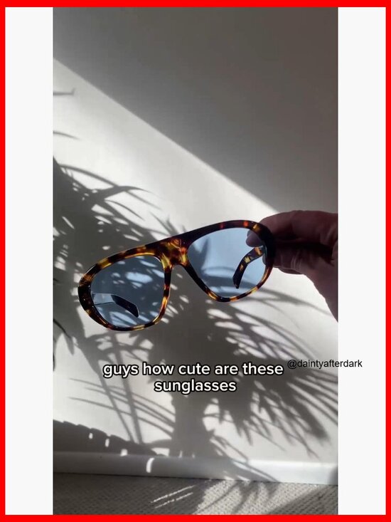 Plastic Frame UV400 Aviator Sunglasses Unisex Retro Oversized - Picture 7 of 7